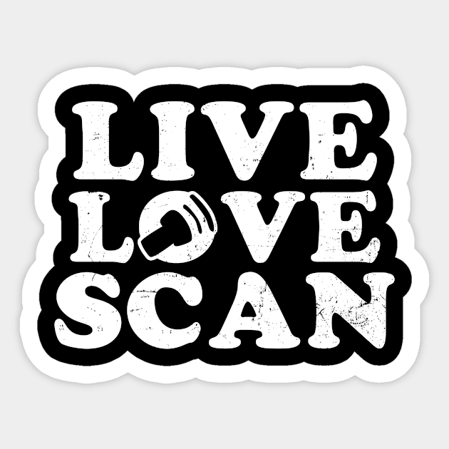 Cardiac Sonographer Shirt | Live Love Scan Gift Sticker by Gawkclothing